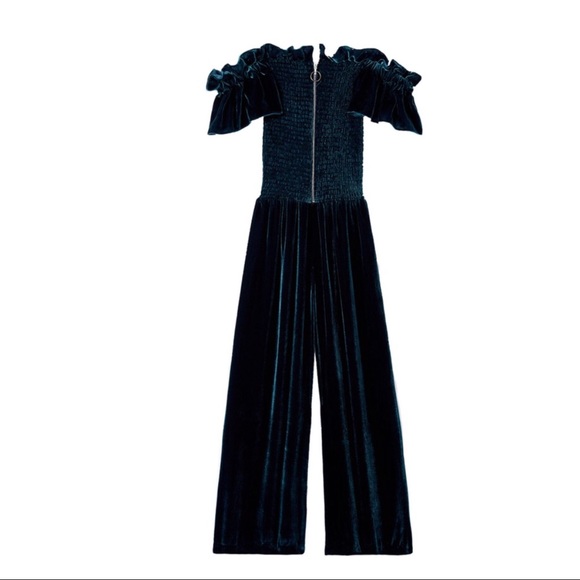 PARKER VELVET OFF-SHOULDER JUMPSUIT - Picture 7 of 8